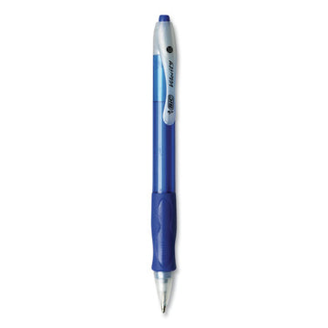 BIC® Velocity Easy Glide Ballpoint Pen, Retractable, Medium 1 Mm, Blue Ink, Translucent Blue Barrel, Dozen freeshipping - TVN Wholesale